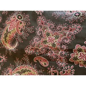 Moda Fabrics Paisley Floral Print Fabric Pink Gold Dark Brown 99”x 44”